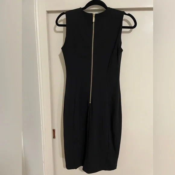 Sleeveless Sheath Calvin Klein Dress in Black Size 2 - Picture 4 of 7